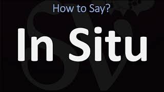 How to Pronounce In Situ CORRECTLY [upl. by Rudolfo777]