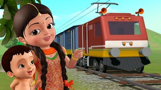 Chuk Chuk Rail Gadi  Train Song  Hindi Rhymes for Children  Infobells [upl. by Dnomyaw]