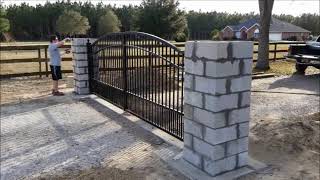 Dual driveway gate installation [upl. by Natalie]