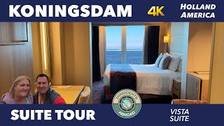 Koningsdam Vista Suite Tour  Holland America [upl. by Adieno728]