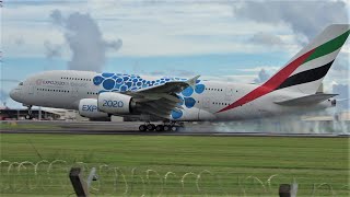 Mauritius MRU Plane Spotting 🇲🇺 Very close up Heavy takeoffLanding international traffic 2020 [upl. by Parrnell523]