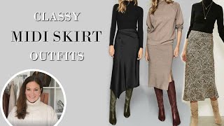 6 CLASSY Ways to Style Your Midi Skirts This Winter  Fashion Over 40 [upl. by Seem]