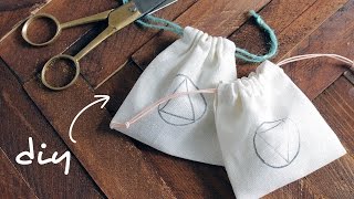 DIY DRAWSTRING BAGS  abetweene [upl. by Quennie277]