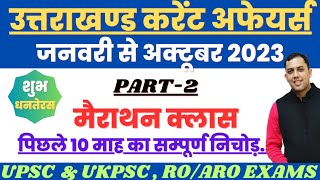 Uttarakhand Current Affairs 2023  January to October 2023  Part2 Uttrakhand Current Affairs 2023 [upl. by Inaflahk633]