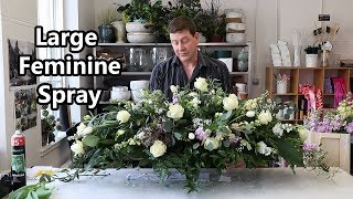 How To Make A Large Spring Double Ended Spray Using Feminine Flowers [upl. by Jeannette]