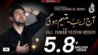 Farhan Ali Waris  Aj Zainab Yateem Ho Gai  Noha  2019 [upl. by Sonahpets]