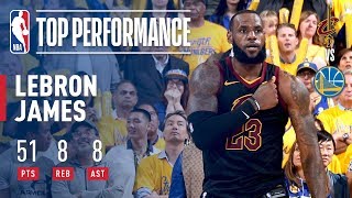 LeBron James Epic 51 Point Performance  Game 1 Of The 1718 Finals [upl. by Doscher]