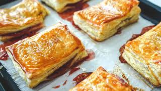 Strawberry and Cream Cheese Strudel Quick Version  Super Easy to make [upl. by Irod]