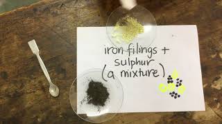 Elements Mixtures and Compounds  Iron and Sulphur [upl. by Alo]