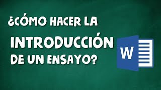 CÓMO HACER LA INTRODUCCIÓN DE UN ENSAYO ACADÉMICO [upl. by Neddy]