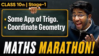 Class 10th Maths Maha Marathon  Some App of Trigonometry amp Coord Geometry 🔥  Shobhit Nirwan [upl. by Nelie851]