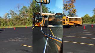 School Bus Class B CDL Skills Alley Dock with mirror view [upl. by Tamaru]