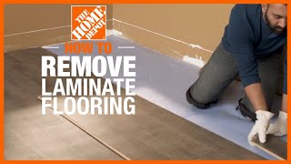 How to Remove Laminate Flooring  The Home Depot [upl. by Tarrah400]