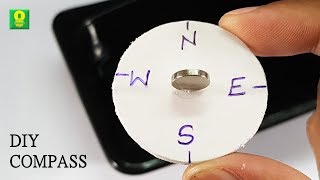 How to make a Magnetic Compass at Home  DIY Compass [upl. by Anyaj187]