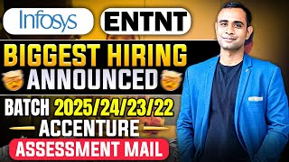 ENTNT official Hiring  Infosys Hiring  Accenture New Assessment Mail [upl. by Hadwin]