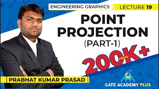 Engineering Graphics  Projection  Point Projection  Part 1 Lecture 19 [upl. by Mailliwnhoj]