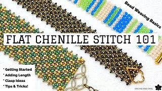 Flat Chenille Beading Stitch 101 Tutorial for Beginners [upl. by Suk]