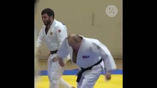 Putin Spars With Russian Judo Team [upl. by Ahsenaj]