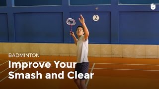 Drill Improve Your Smash and Clear  Badminton [upl. by Oimetra]