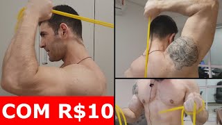 10 EXERCÍCIOS TOP DE BRAÇO EM CASA COM ELÁSTICO DE 10 REAIS [upl. by Eatnahc736]