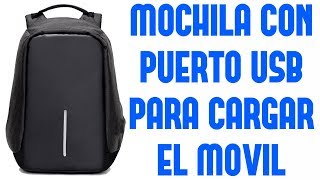 ¡¡REVIEW DE UNA MOCHILA CON PUERTO USB PARA CARGAR EL MÓVIL  ALVAROPIOS [upl. by Irish]