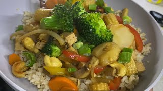 Cashew Nut Stir Fry  Vegan Recipe [upl. by Lacagnia329]