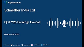 Schaeffler India Ltd Q3 FY202425 Earnings Conference Call [upl. by Attenauq536]