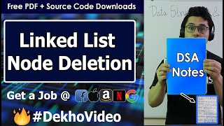 Delete a Node from Linked List C Code For Deletion From Beginning End Specified Position amp Key [upl. by Yanel]