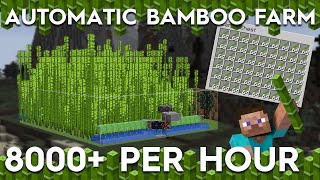 Minecraft Bamboo Farm  8500 Per Hour  Easy Build 120 [upl. by Eseerahs320]