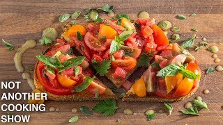 how to make FRESH TOMATO BRUSCHETTA [upl. by Benjamin]