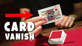 How To VANISH Any Playing Card  Card Manipulation Tutorial  PART I [upl. by Alyakcim756]