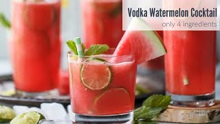 Refreshing Vodka Watermelon Cocktail Recipe [upl. by Notsud]