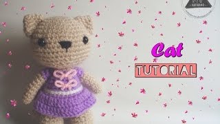 How To Crochet A Cat Amigurumi FULL TUTORIAL [upl. by Ahtanaram]