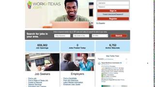 How to Register an Account on WorkInTexascom [upl. by Ahsiad]