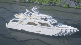 Minecraft Tutorial  Yacht  Gracium  Modern City 8 [upl. by Ioved]