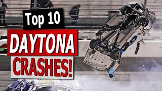 Top 10 Daytona 500 Crashes [upl. by Alikam]