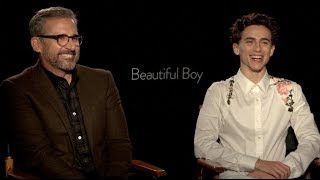 BEAUTIFUL BOY interviews  Timothee Chalamet Steve Carell Amy Ryan  Gone Baby Gone [upl. by Devondra]