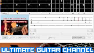 Guitar Solo Tab Rockin All Over The World BASIC [upl. by Areic]