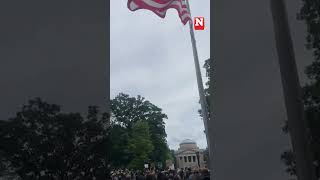 UNC Students ReRaise American Flag During Tense Moment At Campus Protest [upl. by Bruno]