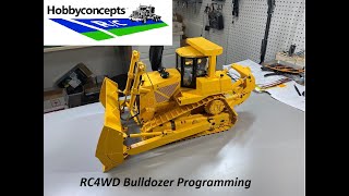 114 RC Hydraulic Bulldozer Earth Dozer DXR2 RC4WD  Unboxing Setup and Programming [upl. by Yvon]