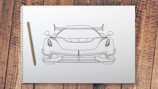 How to Draw a Koenigsegg Jesko [upl. by Stearn]