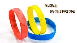 Origami Tutorial  How to fold an Easy paper Origami Bracelet [upl. by Annerahs]