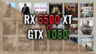 RX 5500 XT vs GTX 1080 Benchmarks  59 tests [upl. by Matthiew]