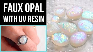 DIY Realistic Faux White Opal with UV Resin  Burnishing Technique [upl. by Mart892]