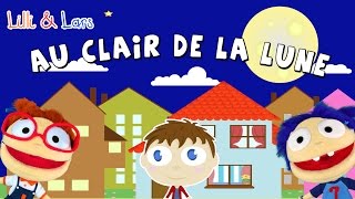 AU CLAIR DE LA LUNE  comptine bébé pour dormir francais chanson avec lyrics [upl. by Levona832]