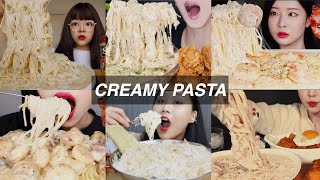 CREAMY PASTA MUKBANG [upl. by Akehsat907]