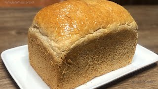 WHOLE WHEAT BREAD  HONEY WHEAT BREAD  Soft Brown Bread Recipe [upl. by Nylarac754]