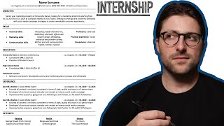 How To Make an Internship Resume Example  Microsoft Word [upl. by Holey394]