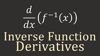 Calculus I Derivative of inverse functions [upl. by Weiman]