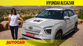 2021 Hyundai Alcazar first impression  The Creta for large families  First Look  Autocar India [upl. by Nnylyma]